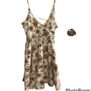 Forever 21 sunflower summer skater dress